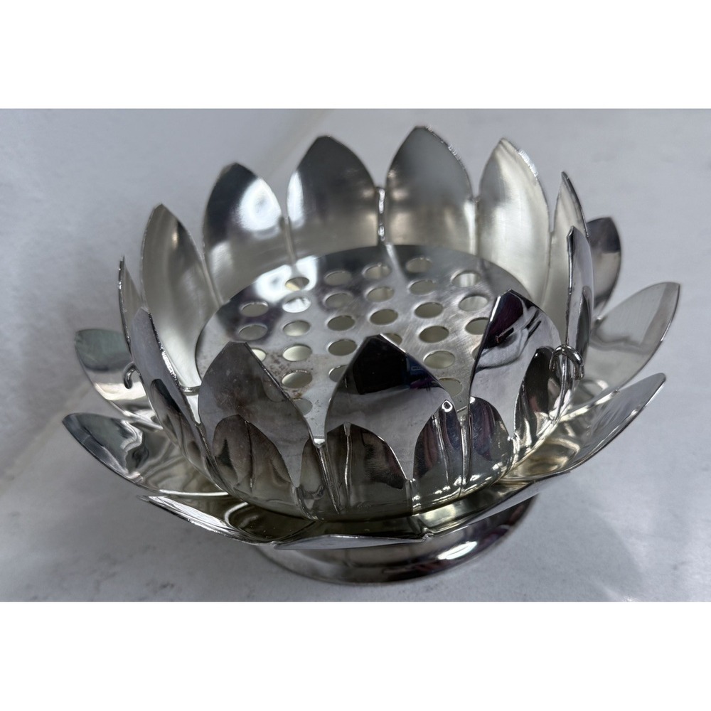 Vintage Leonard Silverplated Flower Centerpiece with  Frog #855 3 piece no box